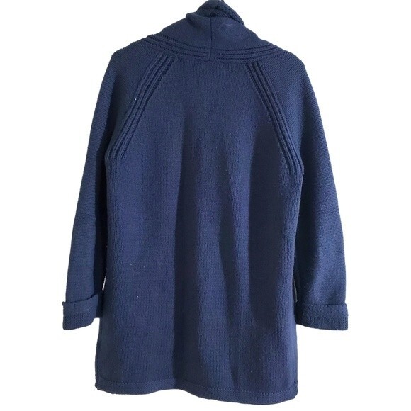 J.Crew Long Open Cardigan Sweater Cotton Blend Blue Size XS - Picture 2 of 7
